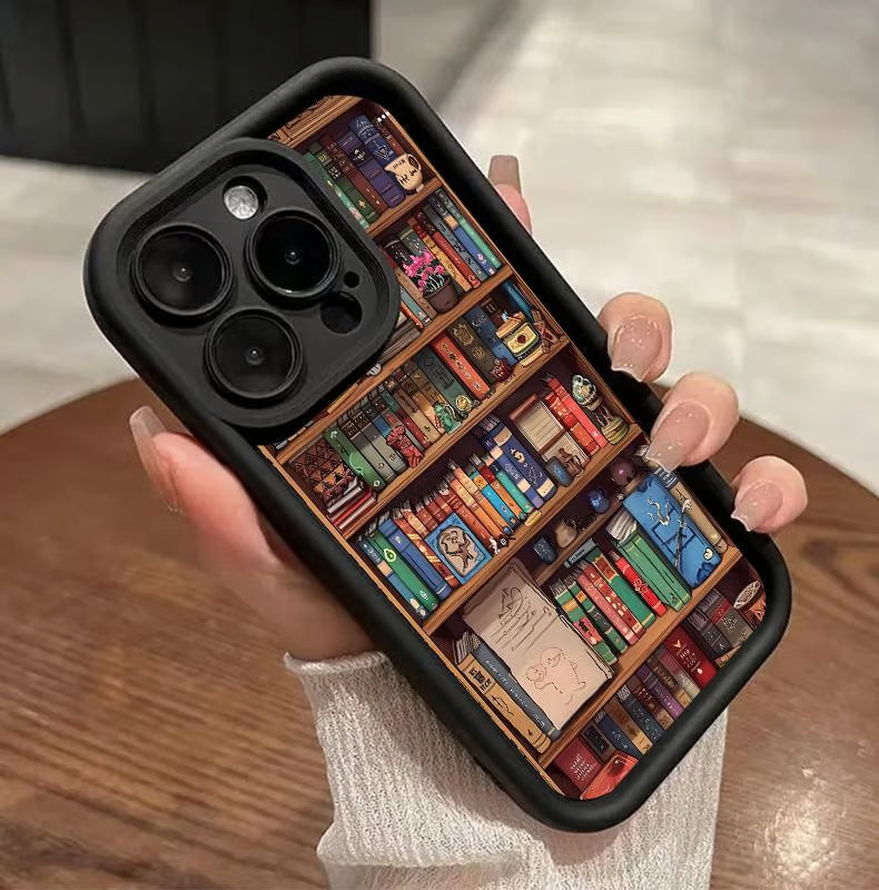 📚 Étui 3D BookNook – Style Bibliothèque Élégante 