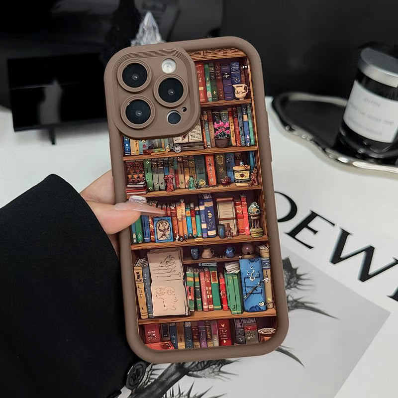 📚 Étui 3D BookNook – Style Bibliothèque Élégante 