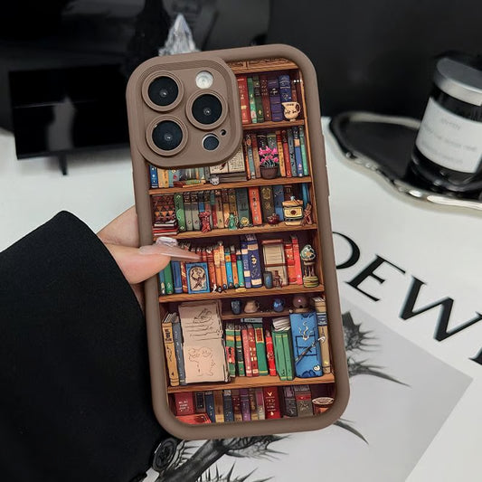 📚 Étui 3D BookNook – Style Bibliothèque Élégante 