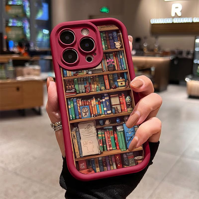 📚 Étui 3D BookNook – Style Bibliothèque Élégante 